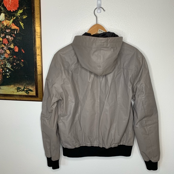 HOGAN RARE HOODED LEATHER BOMBER JACKET - Picture 11 of 11